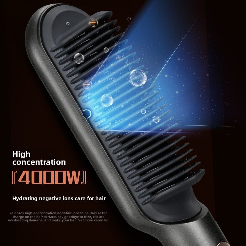 Professional Hair Straightening Brush with Negative Ion Technology