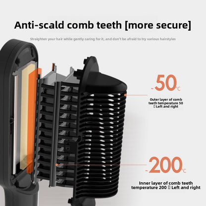 Professional Hair Straightening Brush with Negative Ion Technology