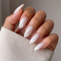 Ivory Pearl Almond Nails